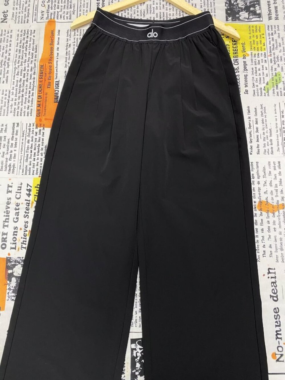 ALO Yoga Suit Up Trouser Black(Regular)💗👑Relaxed Fit Pants Chic Versatile - Picture 2 of 8